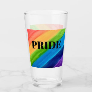 Rainbow Färg Pride Glass Kopp