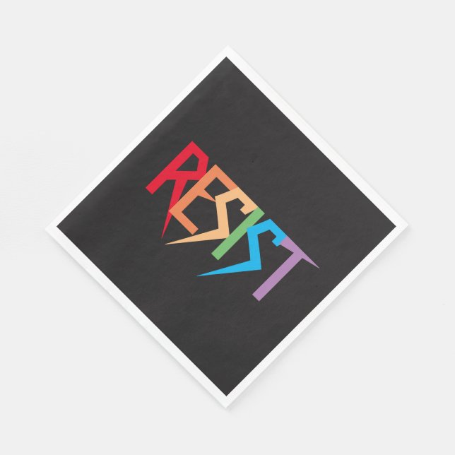 Rainbow Färg Resist Pappersservett (Hörn)