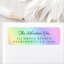 Rainbow Färg Returadress Etikett