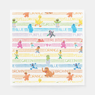 Rainbow Färg Sesame Pals Mönster Pappersservett