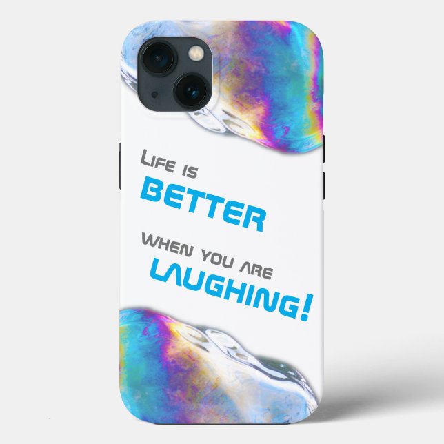 Rainbow färg shimmer bubbles motivationcitat (Baksida)
