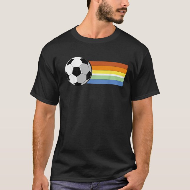 Rainbow Färg Soccer T Shirt (Framsida)