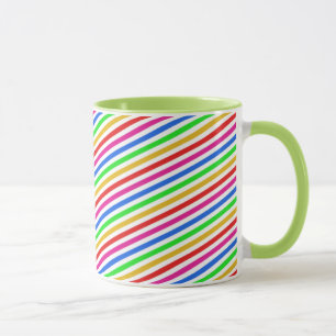 Rainbow Färg Stripe Mugg