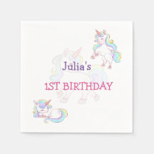 Rainbow färg Unicorn flicka födelsedag