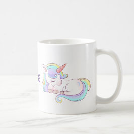 Rainbow färg Unicorn-flicka Kaffemugg