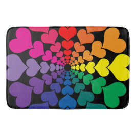 Rainbow Färg Valentine Hearts Mönster Memory Foam Badrumsmatta