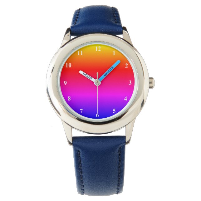 Rainbow Färg Watch Gift Armbandsur (Framsida)