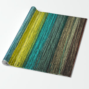 Rainbow Färg Wood Wrapping Papper Presentpapper