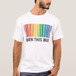 RAINBOW FÄRGAD BORN PÅ DET HÄR SÄTTET BARCODE T SHIRT