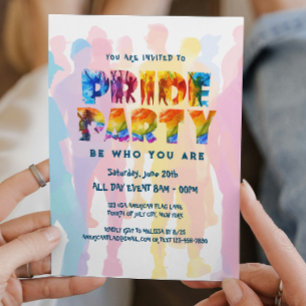 Rainbow Färgad Brev Pride Party Inbjudningar