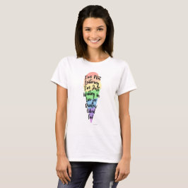 Rainbow Färgad Food Ice Cream Cone Roligt Slogan T-shirt