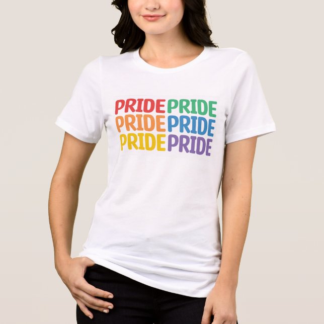 RAINBOW FÄRGAD GAY PRIDE SAYING T SHIRT (Framsida)