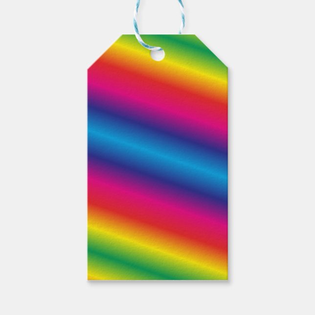 Rainbow Färgad Gift-Märkre Presentetikett (Framsidan)