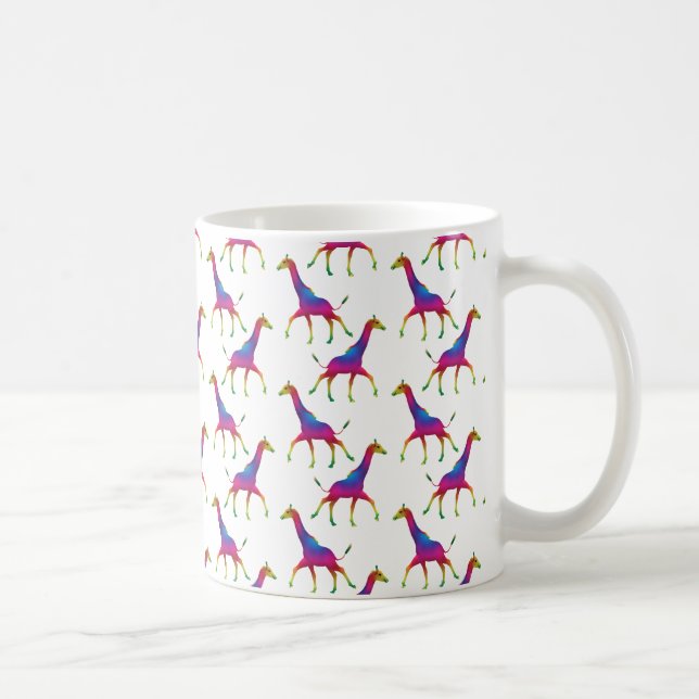 Rainbow Färgad Giraffe Kaffemugg (Höger)
