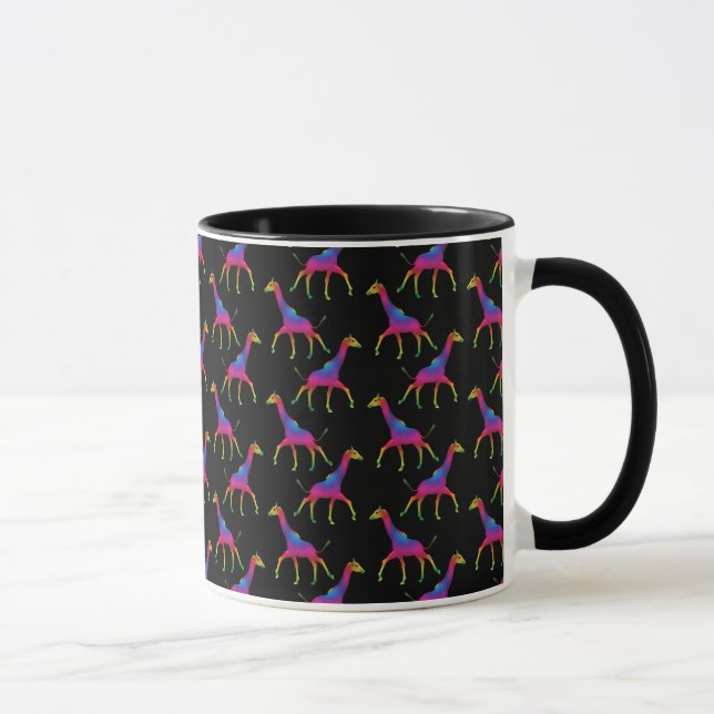 Rainbow Färgad Giraffe Mugg (Höger)