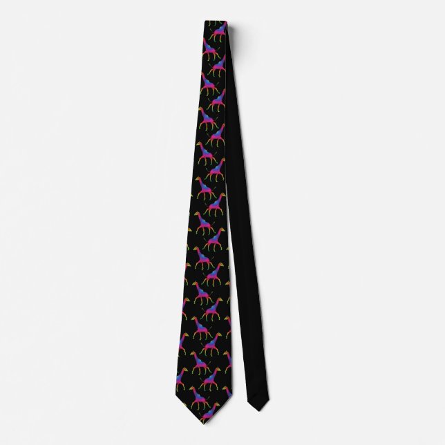 Rainbow Färgad Giraffe Slips (Framsida)
