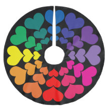 Rainbow Färgad Hearearts on Black Background