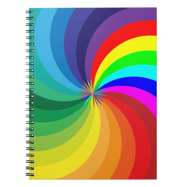Rainbow Färgad Mandala-46556 Anteckningsbok (Framsidan)