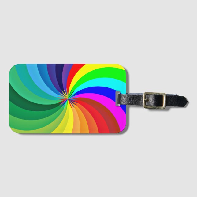 Rainbow Färgad Mandala-46556 Bagagebricka (Framsida horisontal)