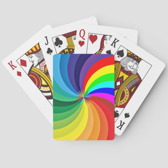 Rainbow Färgad Mandala-46556 Casinokort (Baksidan)