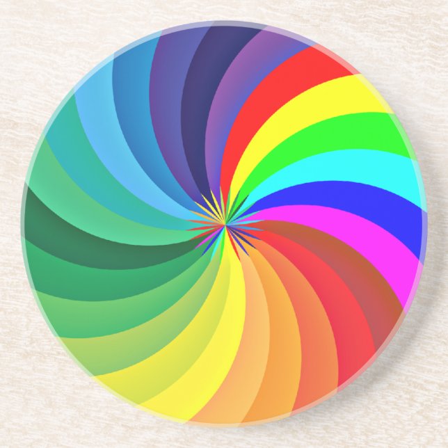 Rainbow Färgad Mandala-46556 Underlägg (Framsidan)