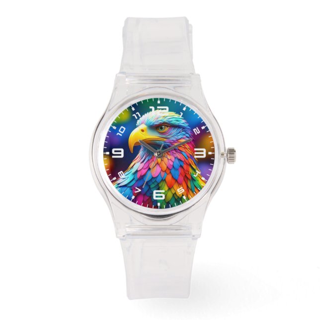 Rainbow Färgad Örn-654568 Armbandsur (Framsida)