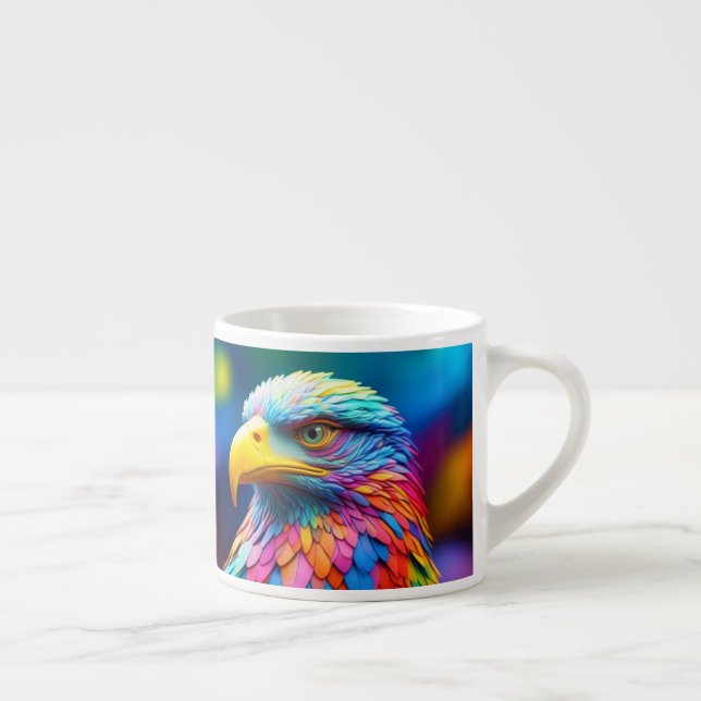 Rainbow Färgad Örn-654568 Espressomugg (Höger)