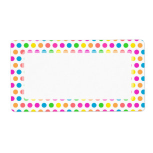 Rainbow Färgad Polka dots Roligt Lycklig Mönster Fraktsedel
