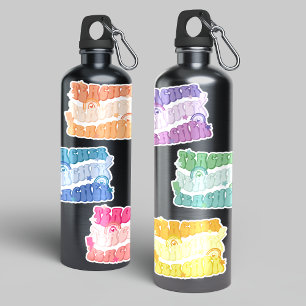 Rainbow Färgad Retro Teacher Vinyl Sticker Pack Klistermärken