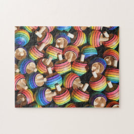 Rainbow Färgad Wood Spinning Top Leksak Roligt Gam Pussel