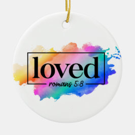 RAINBOW-FÄRGADEN ORD LÅST JULGRANSPRYDNAD KERAMIK