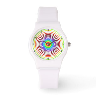 Rainbow Färger Watch with Circles - Your Färg Armbandsur
