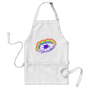 Rainbow Farts apron - välj stil & färg Förkläde