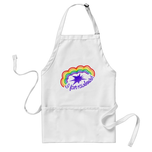 Rainbow Farts apron - välj stil & färg Förkläde (Framsidan)