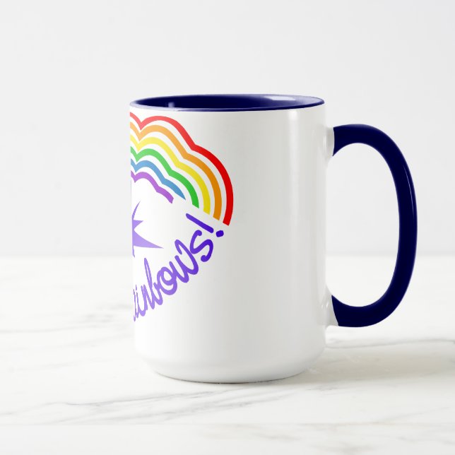 Rainbow Farts mugg - välj stil & färg (Höger)