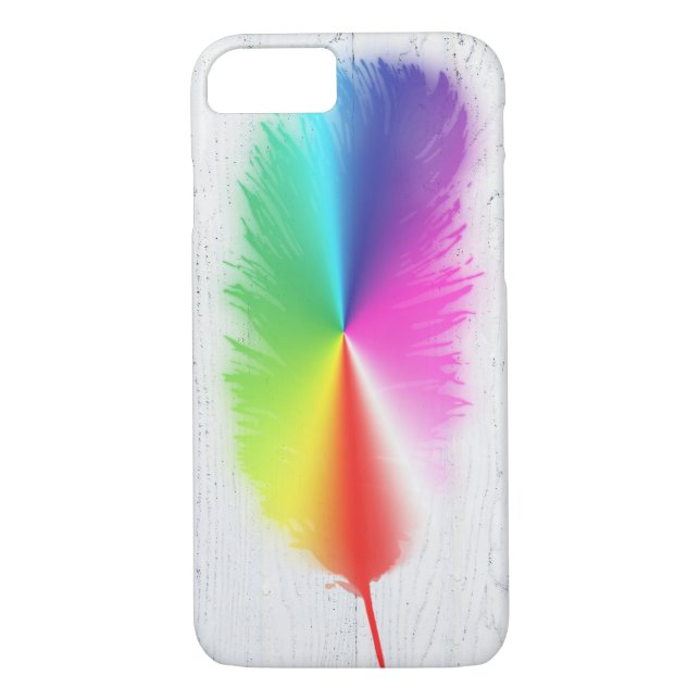 Rainbow Feather Case-Mate iPhone Skal (Baksida)