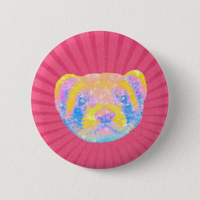 Rainbow Ferret Knapp (Framsida)