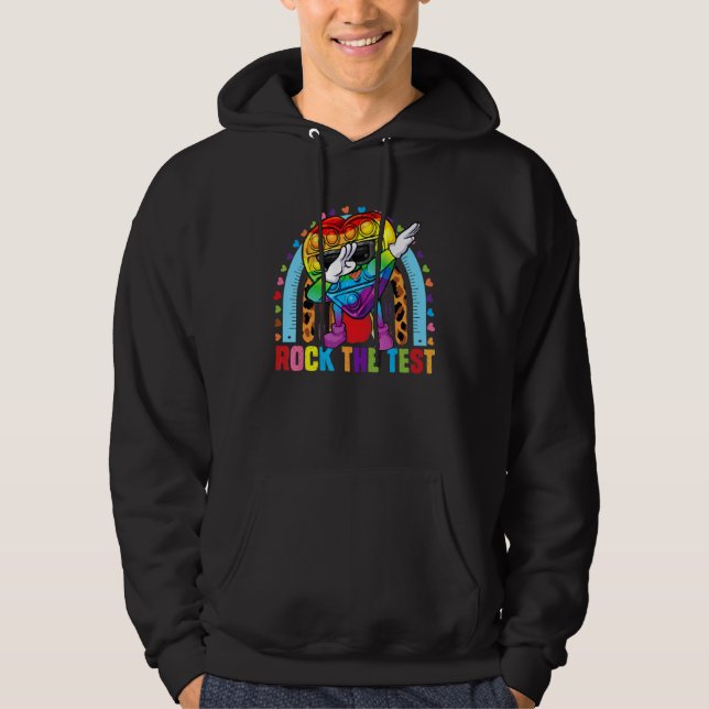 Rainbow Fidget Leksak Test Day May 2022 Poppin'Pop Hoodie (Framsida)