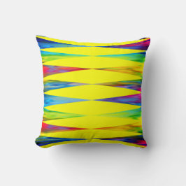[Rainbow Fiesta] Harlequin Geometric Bright Gult Kudde