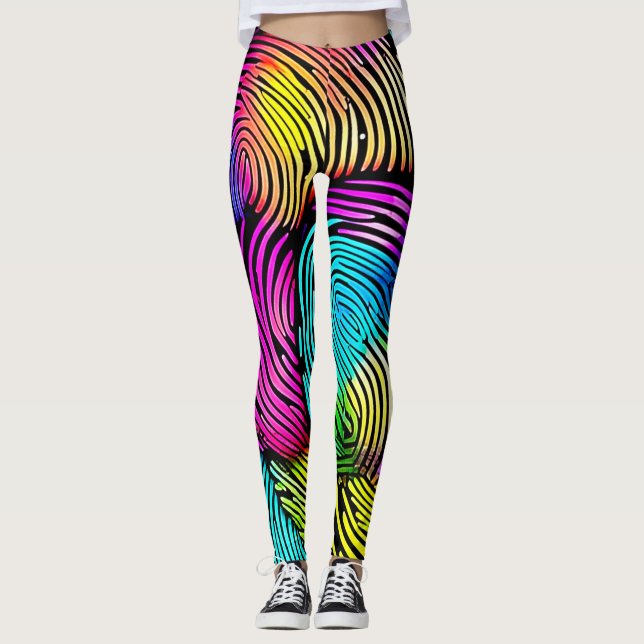 Rainbow Fingerprint Dreams Leggings (Framsida)