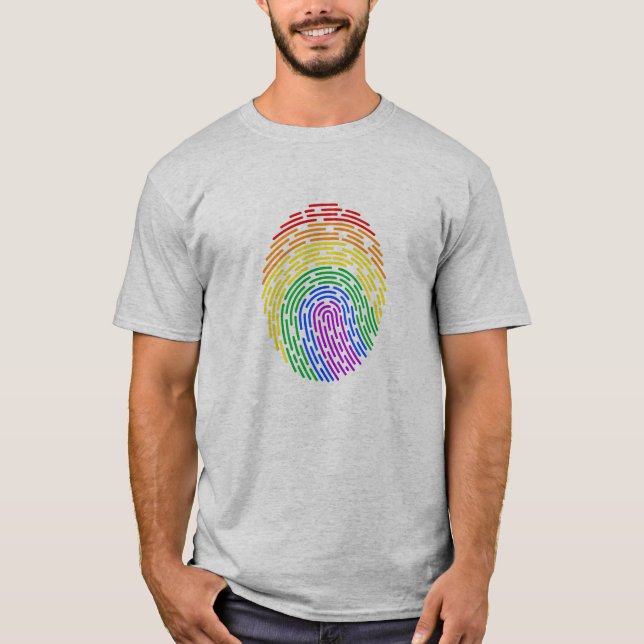 Rainbow Fingerprint T-Shirt (Framsida)