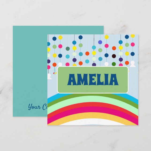Rainbow Firande Namn bricka (Fram/baksida)