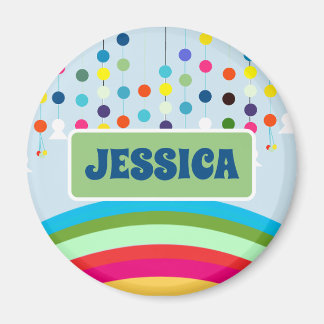 Rainbow Firande Namn bricka Magnet