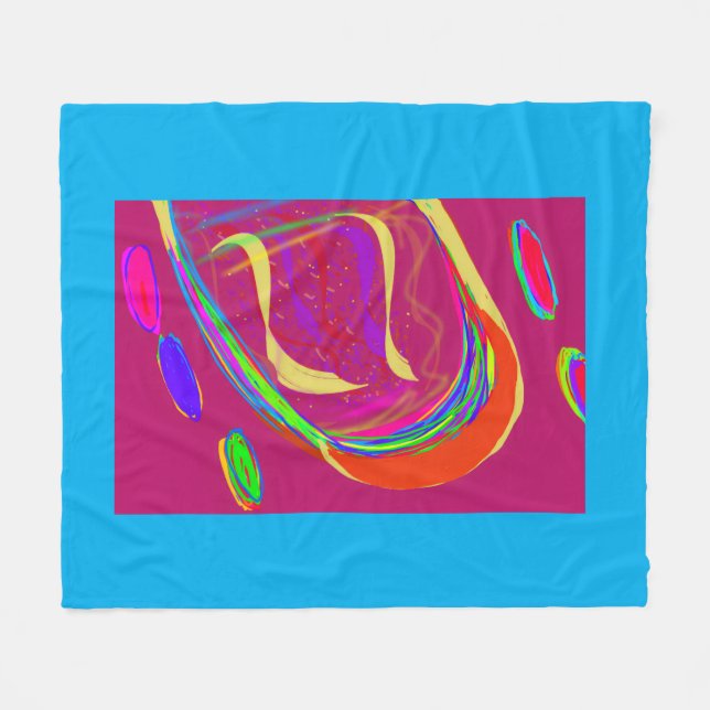 Rainbow Fireball Fleecefilt (Framsidan (Horisontell))