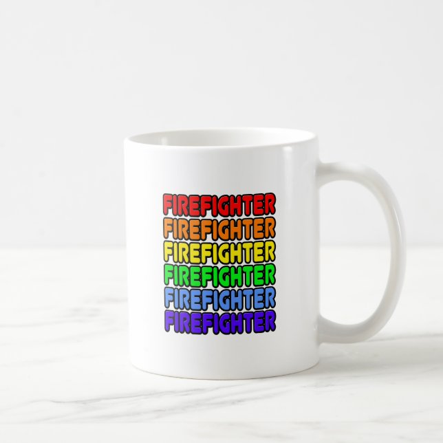 Rainbow Firefighter Kaffemugg (Höger)