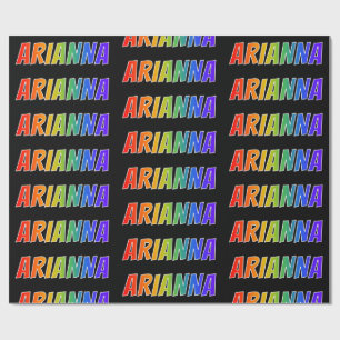 Rainbow First Namn ’ARIANNA’; Roligt & färgstark Presentpapper