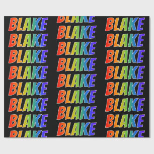 Rainbow First Namn ’BLAKE’; Roligt & färgstark Presentpapper