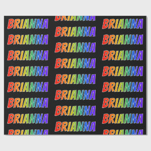Rainbow First Namn ’BRIANNA’; Roligt & färgstark Presentpapper