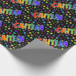 Rainbow First Namn ’CAITLIN’   Stars Presentpapper<br><div class="desc">Den här roligten,  en levande,  flerfärgad design,  har det vanligaste namn-"CAITLIN" med ett färgstarkt regnbågsspektrum som färgning av mönster. Den har också en färgstark mönster av stjärnformer. Det kan vara roligt till använda när en present eller gåva till någon som heter Caitlin är ge. [~Z0000353]</div>