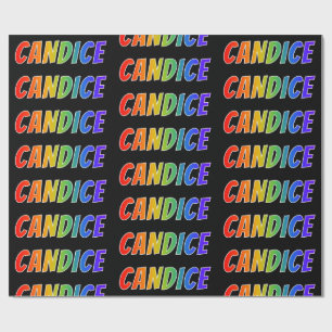 Rainbow First Namn ’CANDICE’; Roligt & färgstark Presentpapper